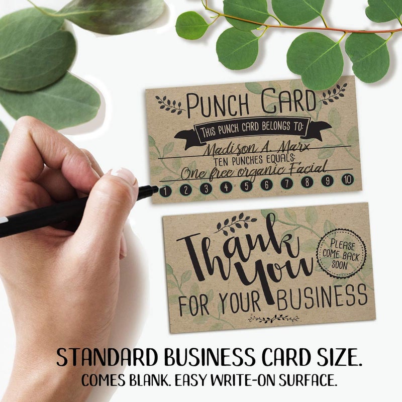 Lone Star Art Punch Cards for Loyalty Rewards â€“ Set of 50 Kraft Vouchers for Small Business, Coffee Shop, Salon, Retail â€“ Blank Gift Reward Stationery for Customer Incentives and Return Promotions (50) - Image 3